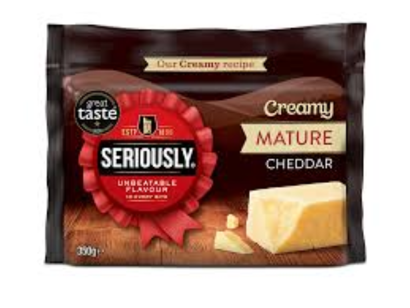 SERIOUSLY WHITE MATURE CHEDDAR PKG